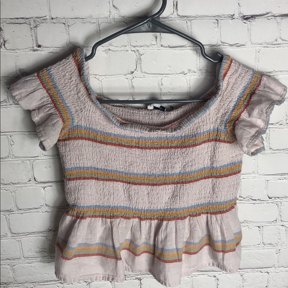 American Eagle striped crop top